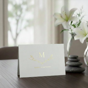 Monogram för utandning av personlig Initialt Folierat Kort