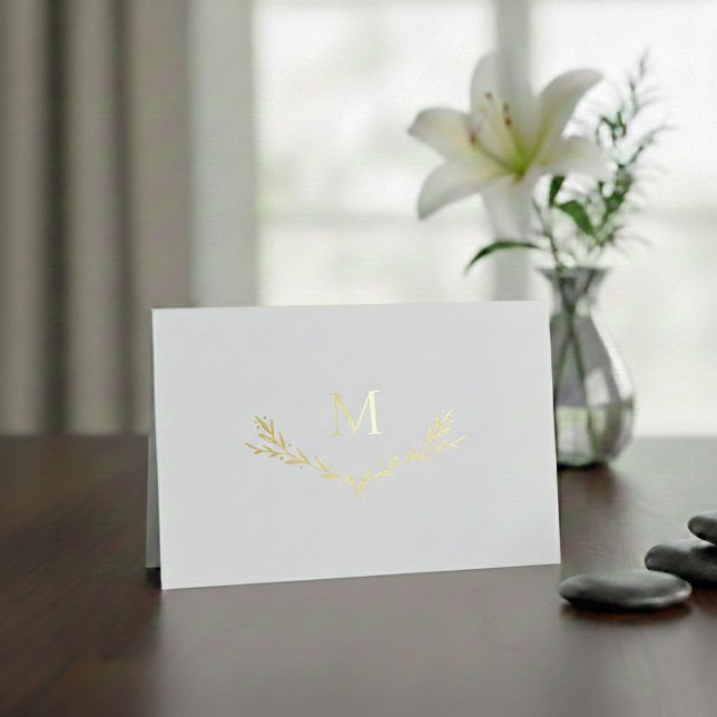 Monogram för utandning av personlig Initialt Folierat Kort (Skapare uppladdad)