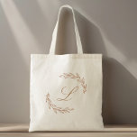 Monogram för utandning av ro Guld Tygkasse<br><div class="desc">Anpassningsbar-designad monogram till säck med modern utandningsteknik för jordvitling i ro guld.</div>