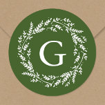 Monogram för utandning av rustiska krämer runt klistermärke<br><div class="desc">Anpassningsbar rund klistermärke personlig med ursprunglig anpassningsbar eller annan text i familjens monogram. Använda designen verktyg för att ändra bakgrunden till färg och typsnitt för att anpassa din egen unika design ytterligare.</div>
