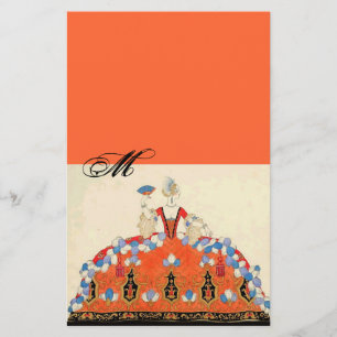 MONOGRAM FÖR UTFORMNING AV KOSTUME FÖR dam ORANGE Brevpapper