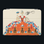 MONOGRAM FÖR UTFORMNING AV KOSTUME FÖR dam ORANGE iPad Mini Skydd<br><div class="desc">Elegant vibrerande,  klassbar Fransk Art Deco-illustration med hög mode.Monogramdesign,  med ett vackert dam med fläkt i svart vit,  röd,  akvblått,  teal,  gult orange färg .</div>