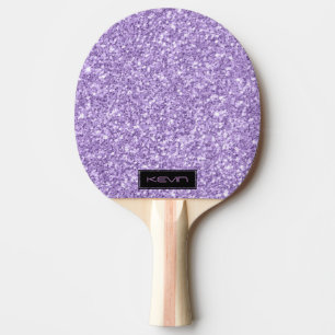 Monogram för utskrift av Lavender Lila Glitter Str Pingisracket
