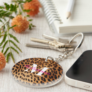 Monogram för utskrift av leopard på djur