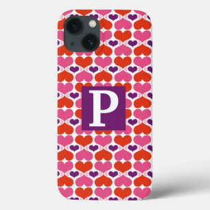 Monogram för valentinhjärtatäcke