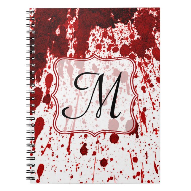 Monogram för Vampre Blood-droppning, första anteck Anteckningsbok (Framsidan)