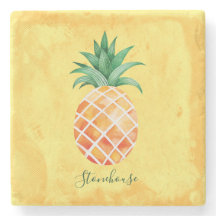 Monogram för vattenfärgsfamilj med anas Gult