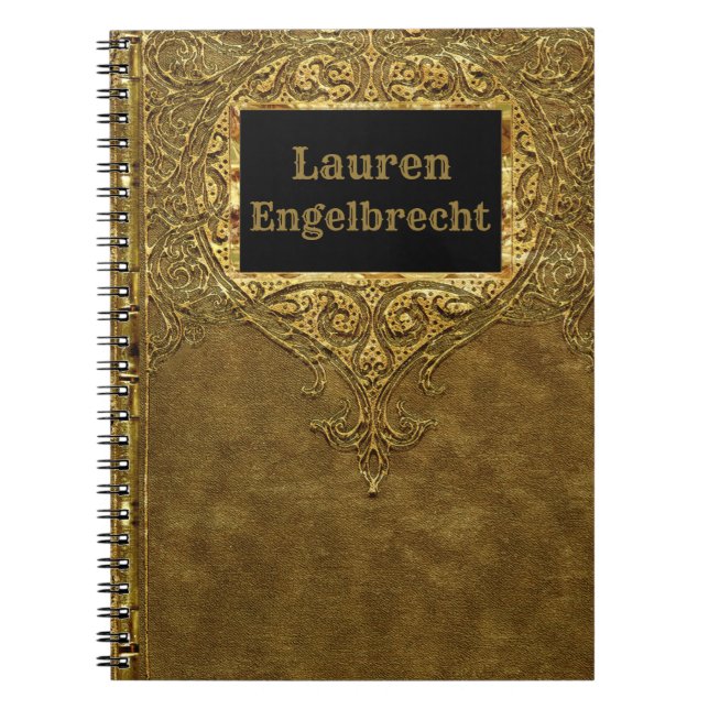 Monogram för Victorian för Calabrias IX gammal Anteckningsbok (Framsidan)