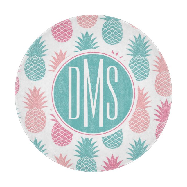 Monogram för vintageananasmönster | (Framsidan)