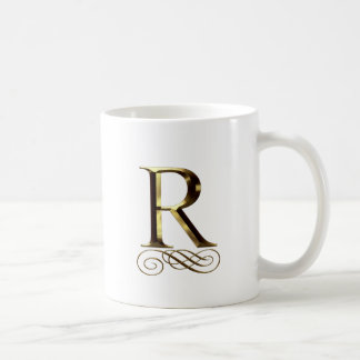 Monogram för VIP-guld" R" Kaffemugg