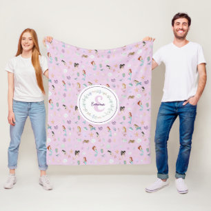 Monogram för visuella Sjöjungfruar Fleecefilt