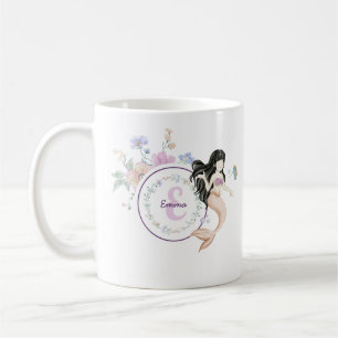 Monogram för visuella Sjöjungfruar Kaffemugg