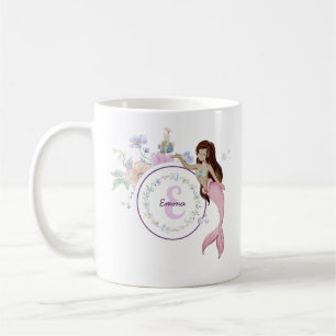 Monogram för visuella Sjöjungfruar Kaffemugg