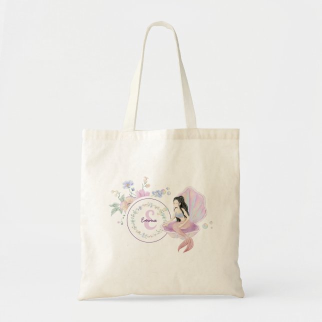 Monogram för visuella Sjöjungfruar Tygkasse (Framsidan)