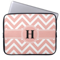 Monogram för vit Chevron från rosa ros Guld Faux F
