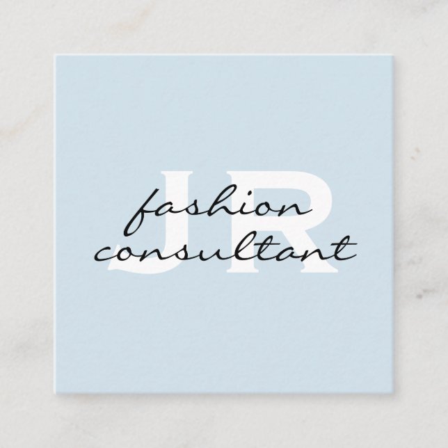 Monogram/företag Fyrkantigt Visitkort (Framsida)