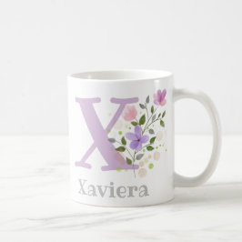Monogram & förnamn Xaviera Kaffemugg