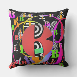 Monogram första B-multipelt Kudde