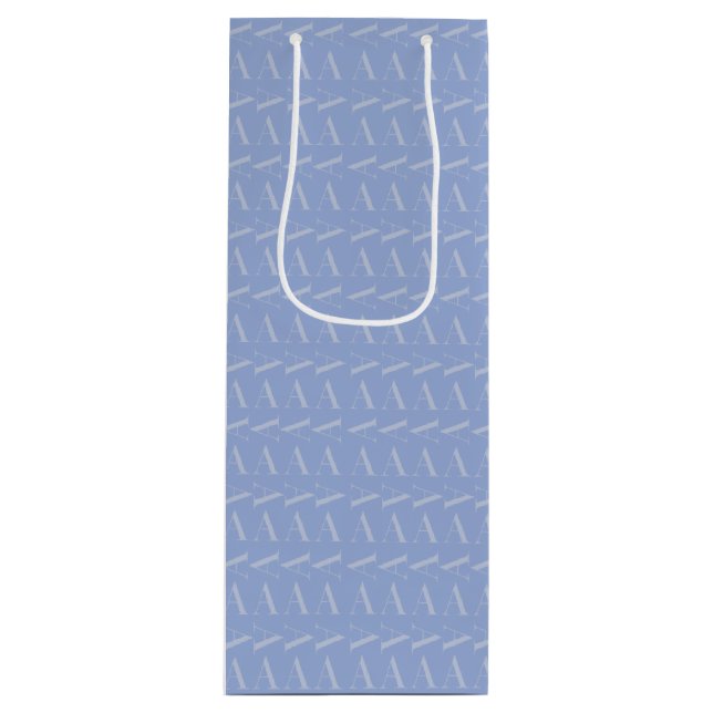 Monogram första Brev A, blå (Framsidan)