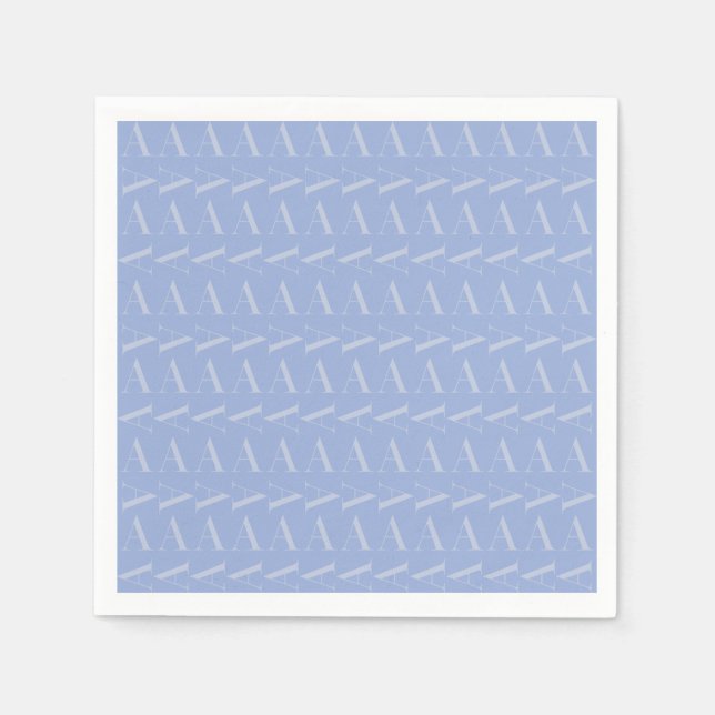 Monogram första Brev A, blå Pappersservett (Framsidan)