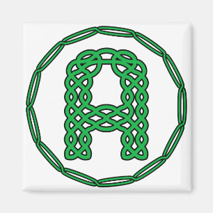 Monogram första Brev A i Keltiska Stil Magnet