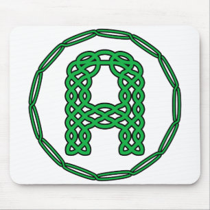 Monogram första Brev A i Keltiska Stil Musmatta