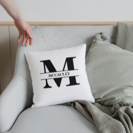 Monogram första efternamn Personligen Bröllop Kudde