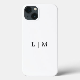 Monogram första enkel svartvit minimalistisk svart