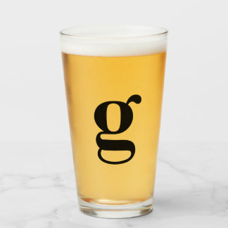 Monogram första enkelt öl glaskopp