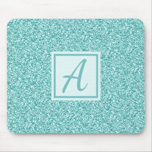 Monogram första Girly Blue-Gnistra Musmatta