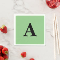 Monogram första Grönten för eget namn, svart sida