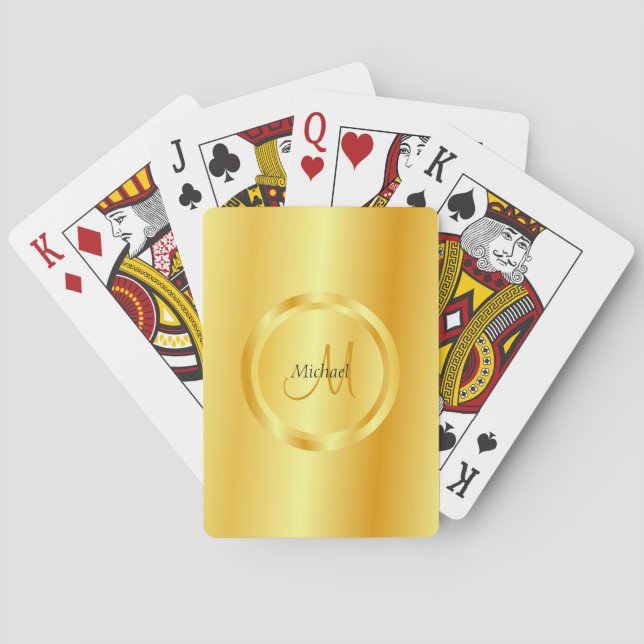 Monogram - första Guld-Eleganten - modern sökmall Casinokort (Baksidan)