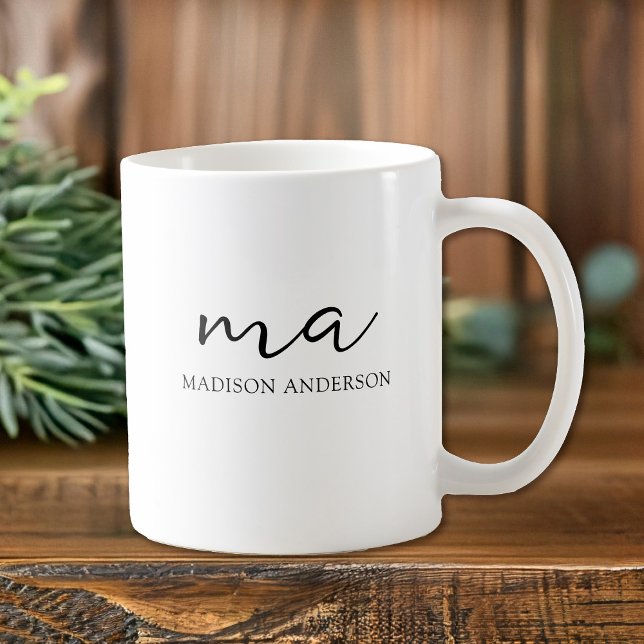 Monogram första kaffemugg (Introducing the Monogram Coffee Mug - a personalized daily companion that transforms your morning)