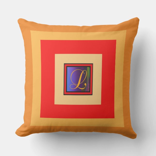 Monogram första L Multi Kudde (Framsida)