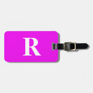 Monogram Första Lilan av Namn-mall Vit Cute Bagagebricka