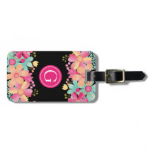 Monogram första målnings-ID för Blommigt för resag