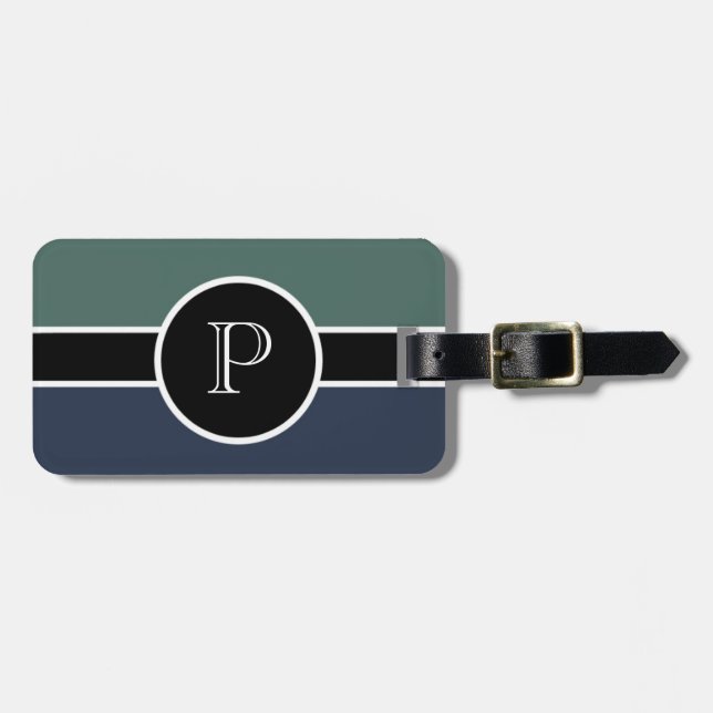 Monogram - första Modern Chic Travel Professionell Bagagebricka (Horisontell Framsida)