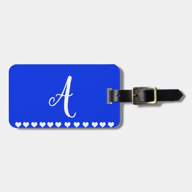 Monogram första resggagagetagg bagagebricka (Horisontell Framsida)