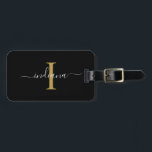 Monogram första skript Namn Returadress Black Bagagebricka<br><div class="desc">Skapa helt och hållet den egna anpassningsbar- och personligen Monogram Initial Script Namn Returadress Black Luggage Tag genom att klicka på knappen "Anpassa" ovan. Med användan "Anpassa" kan du ändra ordning på och formatera stil och textplacering. Kan lätt användas för andra speciella händelser som årsdagar, babydusch, födelsedagsfest, nyfödd bebis, värdgåvor...</div>