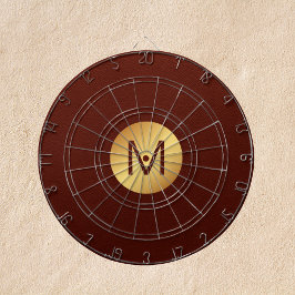 Monogram första spelrum för Modern Red & Guld Darttavla