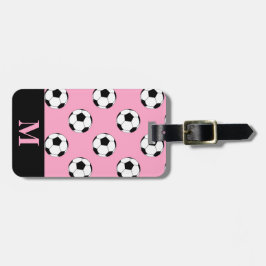 Monogram Fotboll Bollar, Carnation Rosa Bagagebricka
