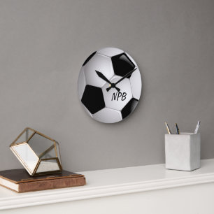 Monogram fotboll - fotboll rund klocka