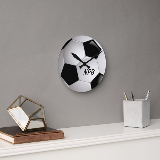 Monogram fotboll - fotboll rund klocka (Kontor)
