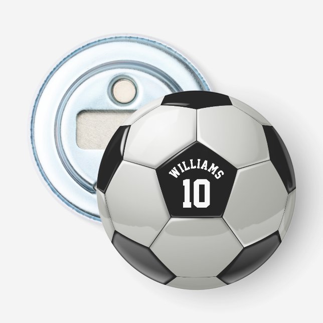 Monogram fotbollssportsport för fotbollsförbund flasköppnare (Framsidan)