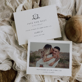 Monogram foto av svart Vapensköld utan tidsinkomst Spara Datumet