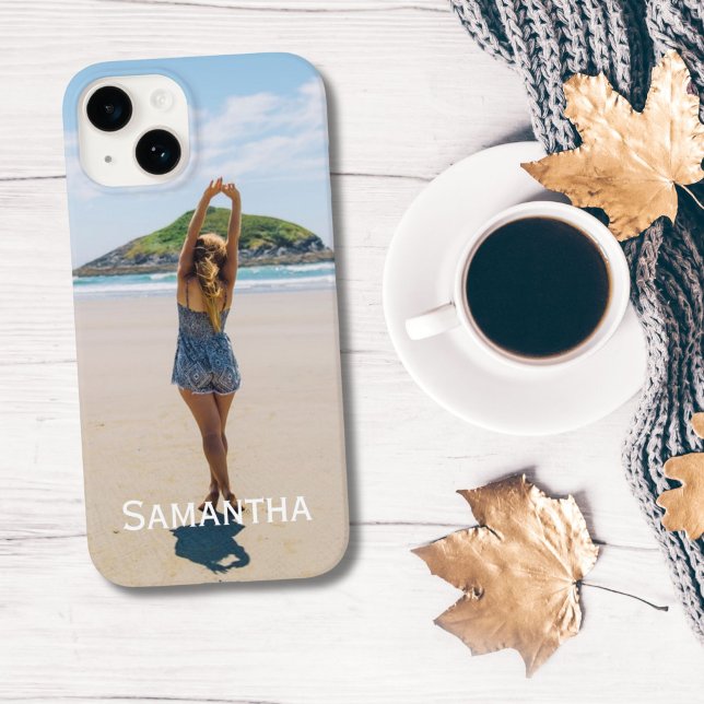 Monogram Foto Lägg till ditt foto Anpassa  (Photo on iPhone case for iPhone 16, 15, 14, 13, 12 cases)