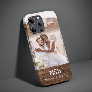 Monogram Foto par Wood Personlig Namn