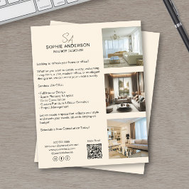 Monogram Foto QR Kräm Professionell Företag Reklamblad