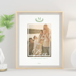 Monogram fotoväggkonst i elegant-familjen fototryck