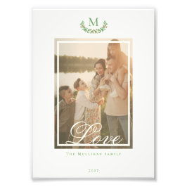 Monogram fotoväggkonst i elegant-familjen fototryck